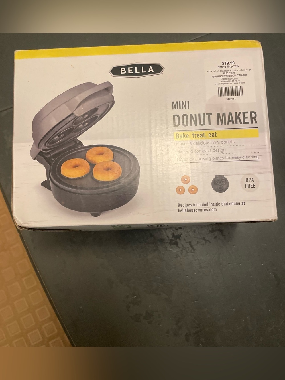 BELLA Mini Donut Maker - Black